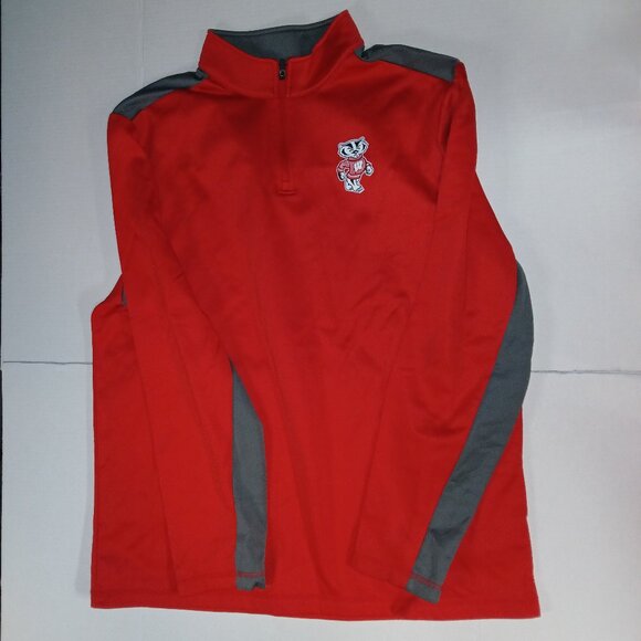Fanatics	Wisconsin Badgers 3/4 zip - Picture 1 of 2